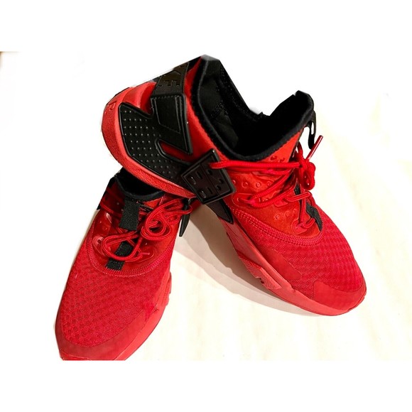 NIKE Air Hurache Gym red/black Boy’s Size 7 [AH7334-603] Pre-owned - Picture 2 of 7